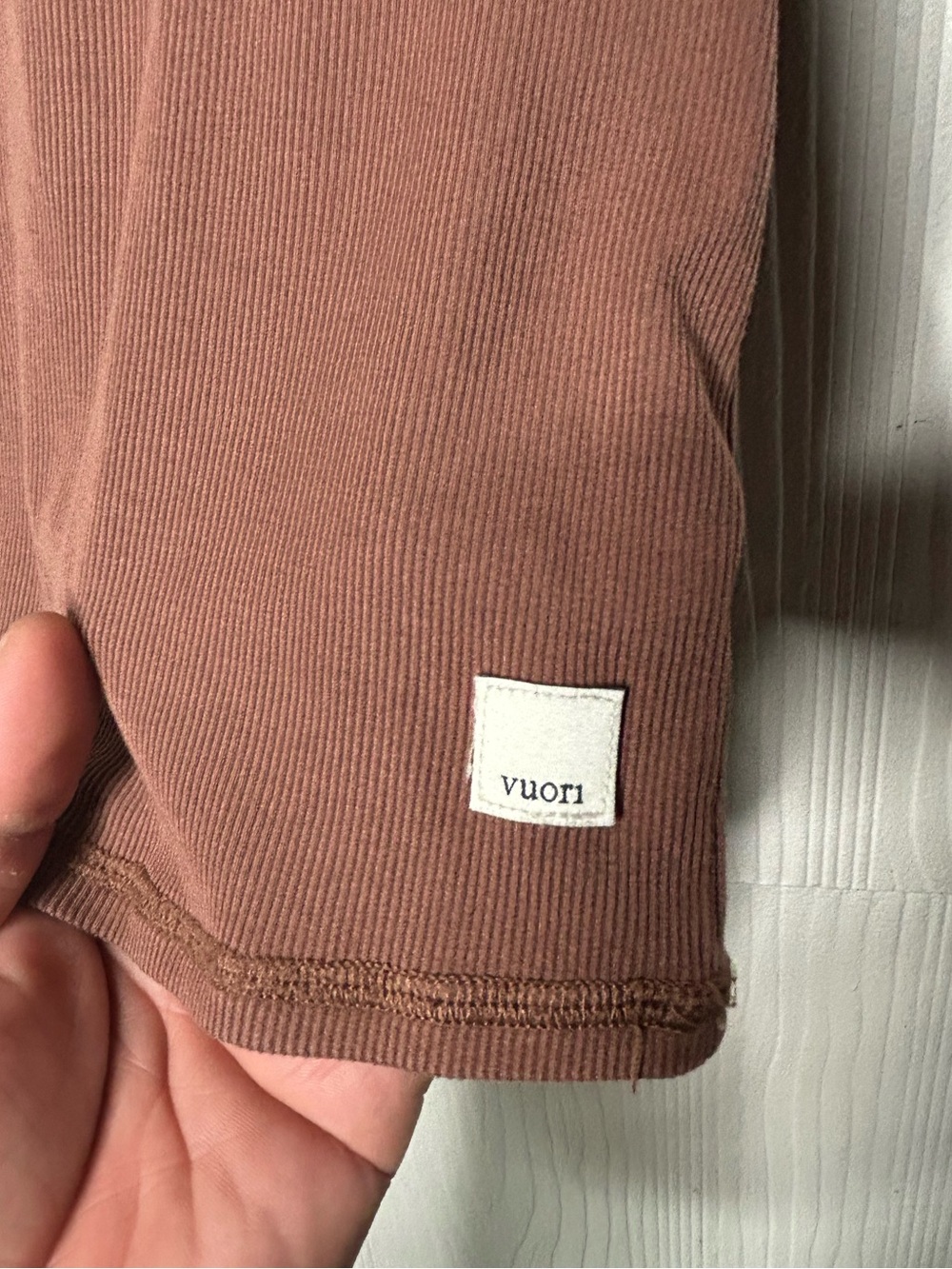 Vuori Short Sleeve Crew Tee in Chocolate Brown - Picture 4 of 6